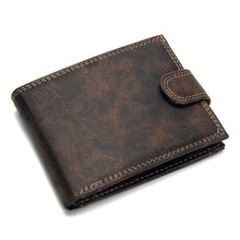 Load image into Gallery viewer, Luxury Designer Mens Wallet Leather PU Bifold Short Wallets Men Hasp Vintage Male Purse Coin Pouch Multi-functional Cards Wallet
