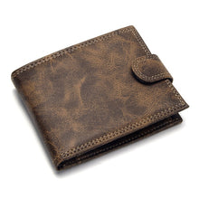 Load image into Gallery viewer, Luxury Designer Mens Wallet Leather PU Bifold Short Wallets Men Hasp Vintage Male Purse Coin Pouch Multi-functional Cards Wallet