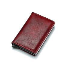 Load image into Gallery viewer, DIENQI Rfid Card Holder Men Wallets Money Bag Male Vintage Black Short Purse 2019 Small Leather Slim Wallets Mini Wallets Thin