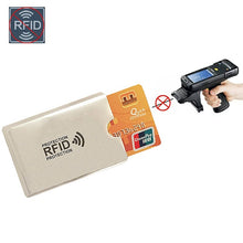 Load image into Gallery viewer, Anti Rfid Wallet Blocking Reader Lock Bank Card Holder Id Bank Card Case Protection Metal Credit NFC Holder Aluminium 6*9.3cm