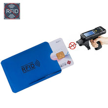 Load image into Gallery viewer, Anti Rfid Wallet Blocking Reader Lock Bank Card Holder Id Bank Card Case Protection Metal Credit NFC Holder Aluminium 6*9.3cm