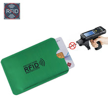 Load image into Gallery viewer, Anti Rfid Wallet Blocking Reader Lock Bank Card Holder Id Bank Card Case Protection Metal Credit NFC Holder Aluminium 6*9.3cm