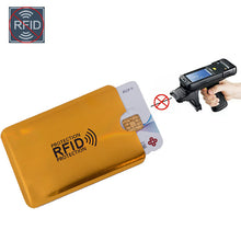 Load image into Gallery viewer, Anti Rfid Wallet Blocking Reader Lock Bank Card Holder Id Bank Card Case Protection Metal Credit NFC Holder Aluminium 6*9.3cm