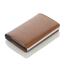 Load image into Gallery viewer, Men Credit Card Holders Business ID Card Case Fashion Automatic RFID Card Holder Aluminium Bank Card Wallets